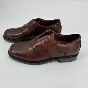 Johnston & Murphy Men’s Leather Saddle Oxford Dress Shoes Brown Size 8.5 NEW!